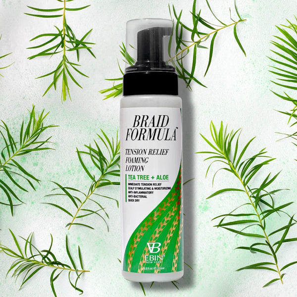 EBIN NewYork Braid Formula Tension Relief Foaming Lotion W Tea Tree & Aloe 250ml