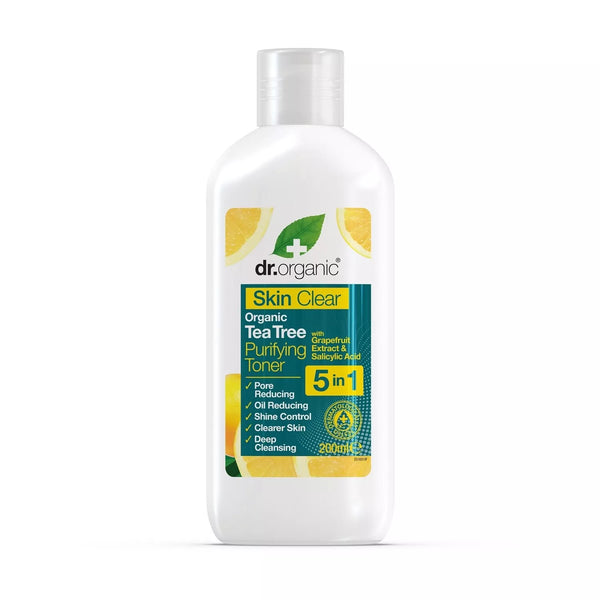 Dr Organic Skin Clear Organic 5 In 1 Tea Tree Purifying Toner 200ml - Afro Hair Boutique