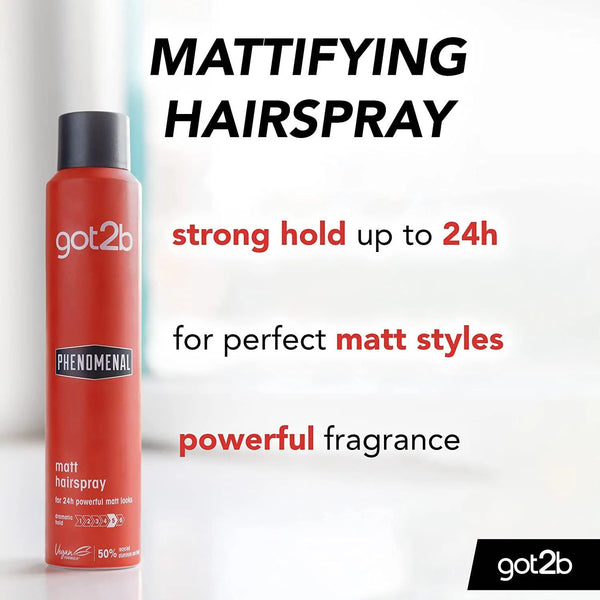 Schwarzkopf Got2b Mens Matt Hairspray with high Hold - 200ml - Afro Hair Boutique