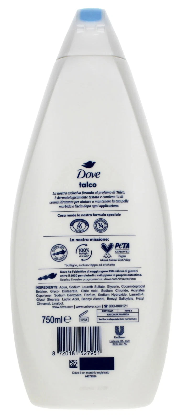 Dove Bubble Bath Talc Body Wash 450ml / 700ml