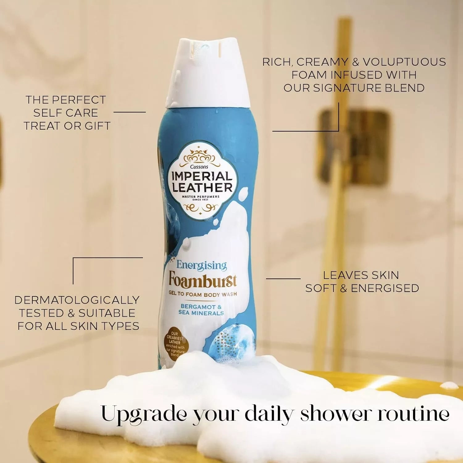 Imperial Leather Foam Burst Bergamot And Sea Minerals Energising 200ml