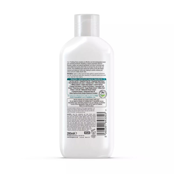 Dr Organic Skin Clear Organic 5 In 1 Tea Tree Purifying Toner 200ml - Afro Hair Boutique