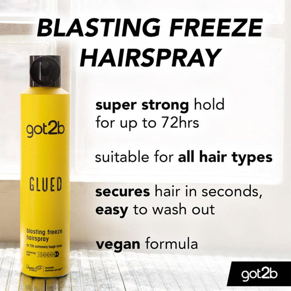 Schwarzkopf Got2b Glued Blasting Freeze Spray 100ml / 300ml - Afro Hair Boutique