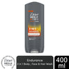 Dove Men Care Sport Care 3 In 1 Endurance Body Face And Hair Wash 400ml