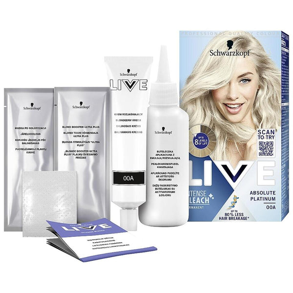 Schwarzkopf Live Color Intense Permanent Colour , 00A Absolute Platinum - Afro Hair Boutique