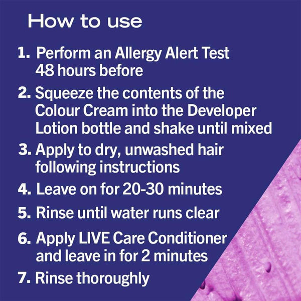 Schwarzkopf Live Intense Permanent Colour Hair Dye & Serum, 046 Cyber Purple - Afro Hair Boutique