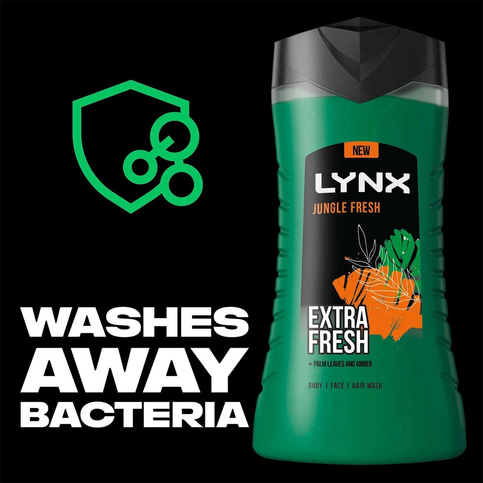 Lynx Jungle Fresh 3 In 1 Extra Fresh Shower Gel 225ml