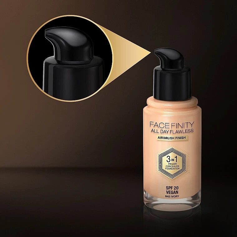 Max Factor Facefinity All Day Flawless 3 In 1 Primer Concealer Foundation 30ml