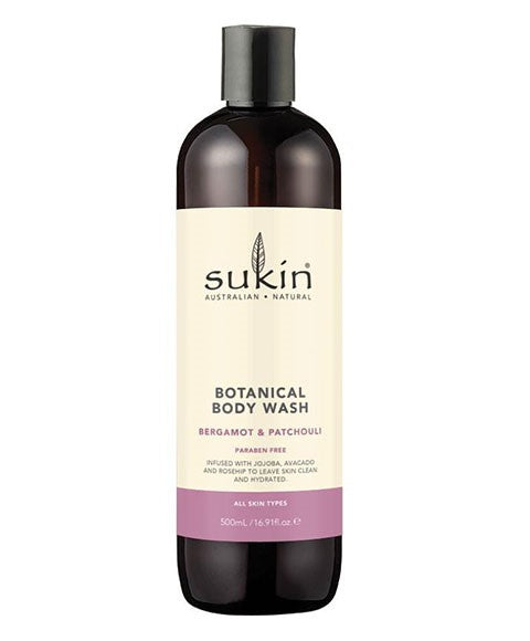 sukin  Australian Natural Skincare Botanical Body Wash Bergamot And Patchouli