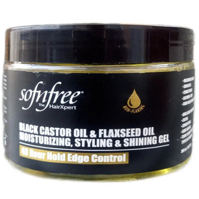 Sof N Free Black Castor Oil & Flaxseed Styling And Shining Gel 300ml
