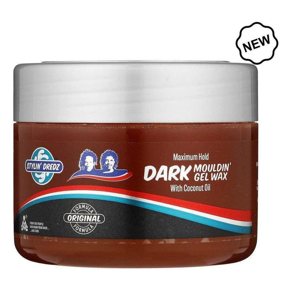 Stylin Dredz Maximum Hold Dark Mouldin Gel Wax With Coconut Oil 250ml, 500ml 1L - Afro Hair Boutique