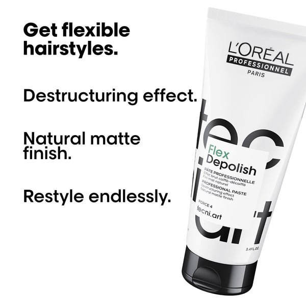 Loreal Tecni Art Depolish Destructuring Paste Force 4 100ml - Afro Hair Boutique