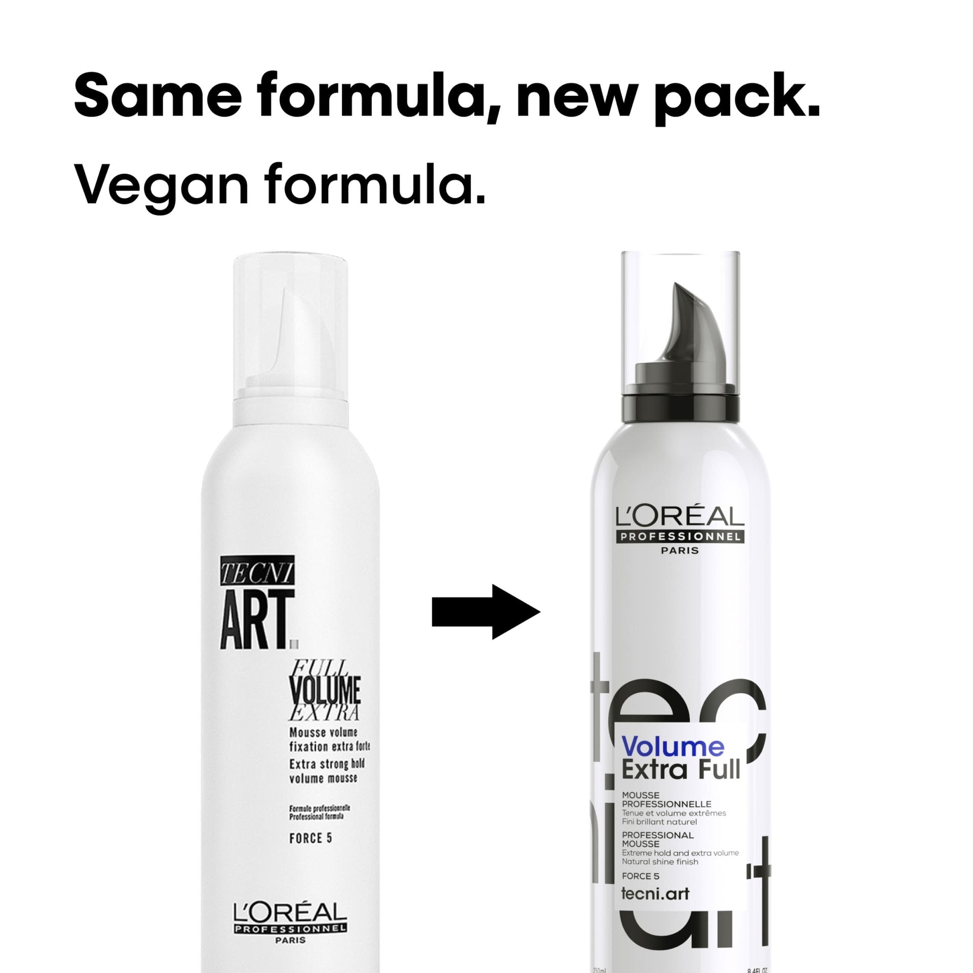 Loreal Paris Loreal Tecni Art Full Volume Extra Strong Hold Mousse Force 5 250ml