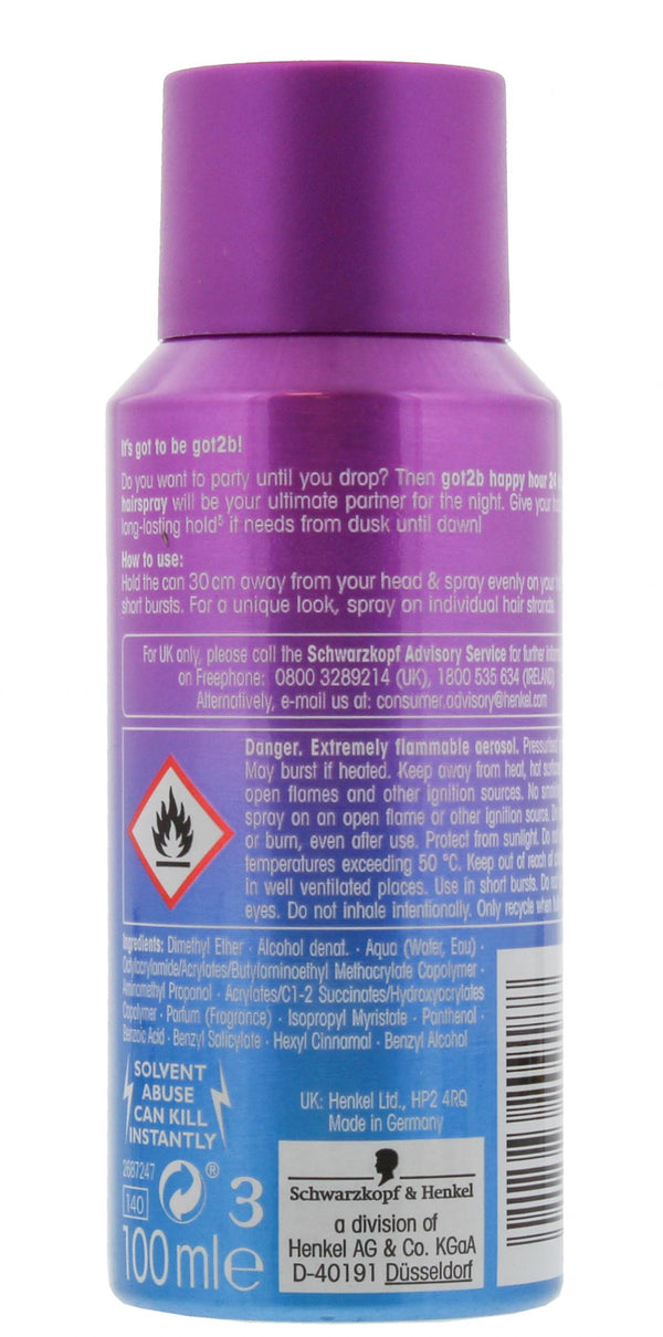 Schwarzkopf Got2b Happy 24 Hour Hairspray 100ml