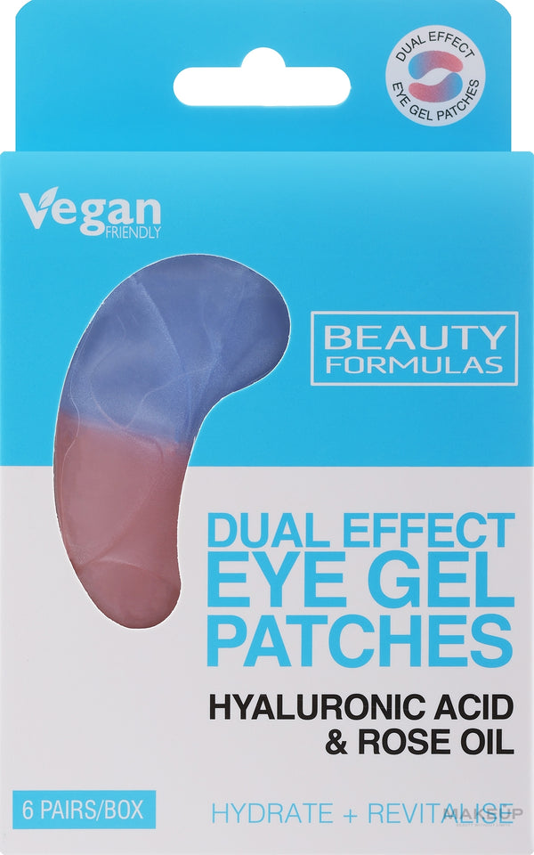 Beauty Formulas Dual Effect Eye Gel Patches With Hyaluronic Acid And Rose Oil - Afro Hair Boutique