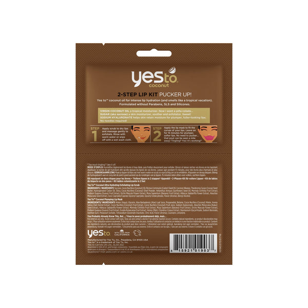 Yes To Coconut 2 Step Lip Kit Pucker Up