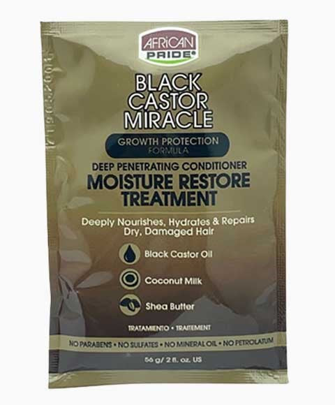 African Pride Black Castor Miracle Growth Protection Moisture Restore Treatment