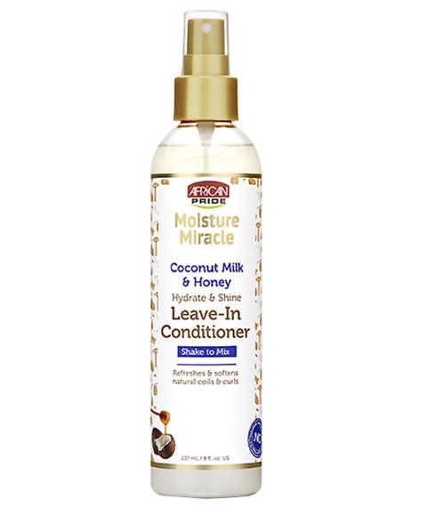 African Pride  Moisture Miracle Coconut Milk And Honey Leave In Conditioner