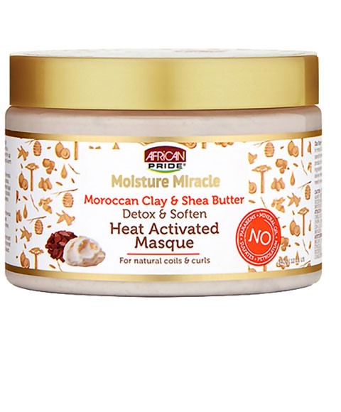 African Pride  Moroccan Clay & Shea Butter Heat Activated Masque