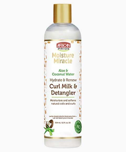 African Pride Moisture Miracle Aloe And Coconut Water Curl Milk And Detangler