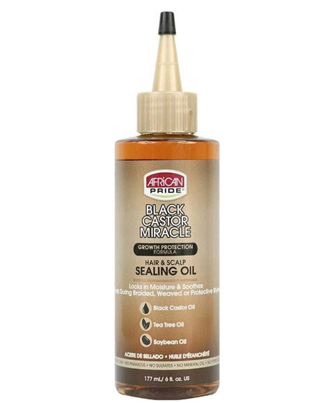 African Pride Black Castor Miracle Hair And Scalp Sealing Oil