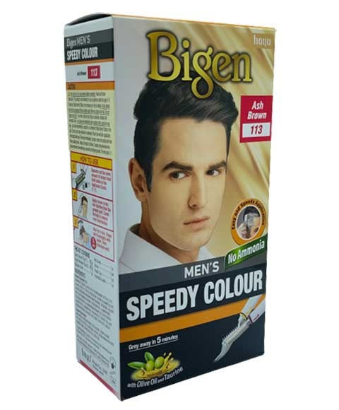 Bigen Color Bigen Hair Mens Speedy Colour Ash Brown 113