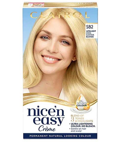 Clairol Nice N Easy Creme Permanent Color SB2 Ultra Light Cool Summer Blonde