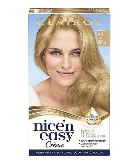 Clairol Nice N Easy Permanent Hair Color 9B Light Beige Blonde