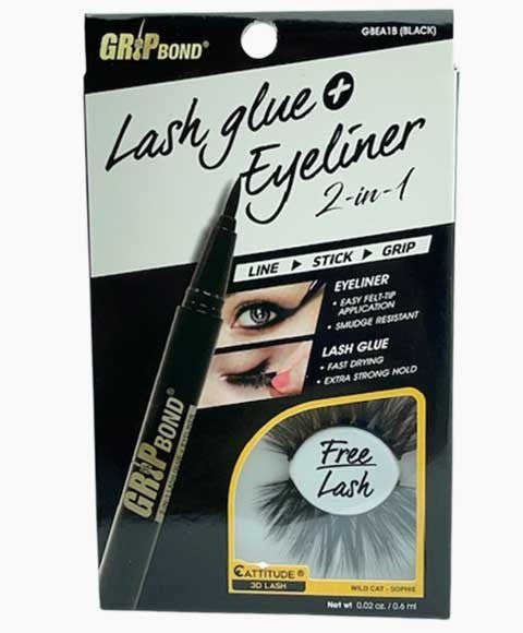 EBIN New York  2 In 1 Lash Glue And Eyeliner GBEA1B BLACK
