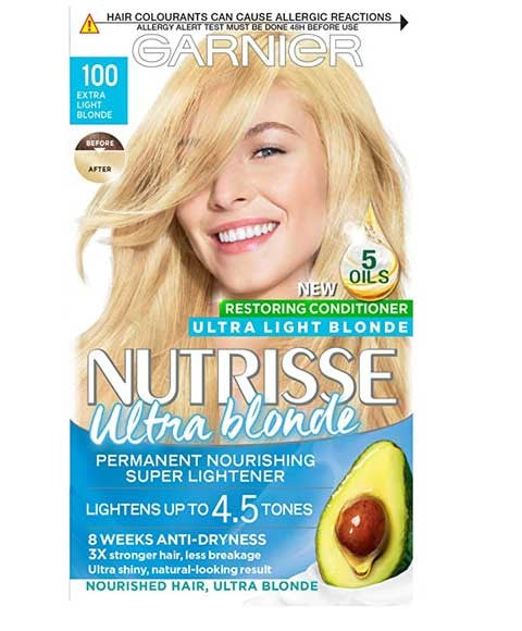 Garnier Nutrisse Creme Permanent Nourishing Hair Colour Camomile 100 Extra Light Blonde