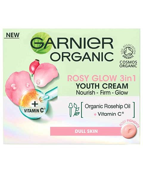 Garnier  Organic Rosy Glow 3 In 1 Youth Cream