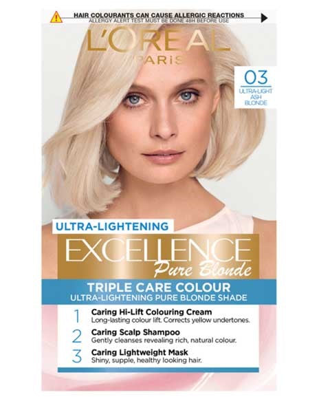 loreal  Excellence Pure Blonde 03 Ultra Light Ash Blonde Permanent Hair Colour