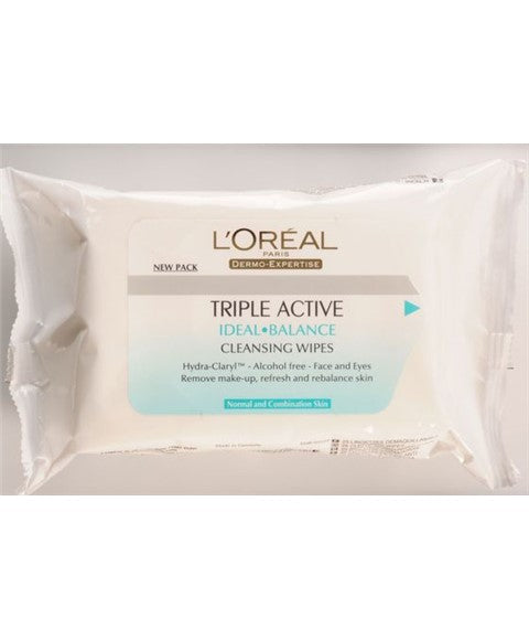 Loreal Triple Active Ideal Balance Cleansing Wipes