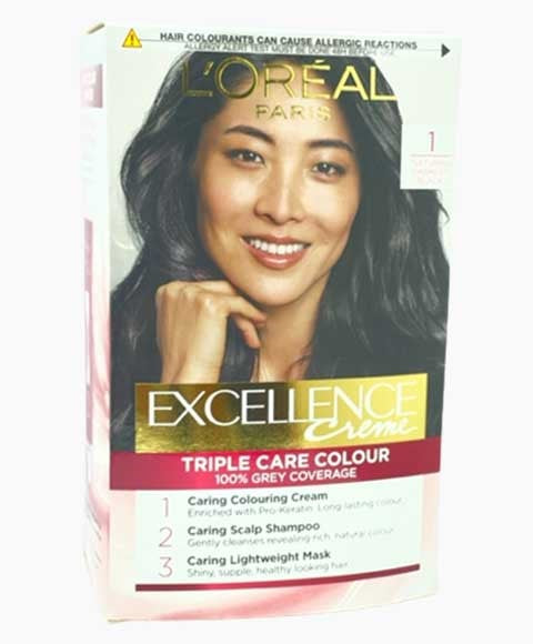 Loreal  Excellence Creme Triple Care Colour 1 Natural Darkest Black