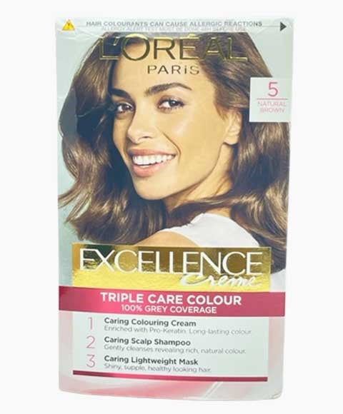 Loreal  Excellence Creme Triple Care Colour 5 Natural Brown