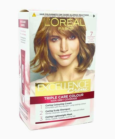 Loreal  Excellence Creme Triple Care Colour 7 Natural Dark Blonde