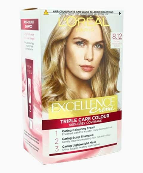 Loreal Excellence Creme Triple Care Natural Frosted Beige Blonde 8.12 Colour