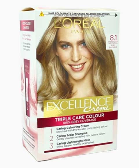 Loreal  Excellence Creme Triple Care Colour 8.1 Natural Ash Blonde