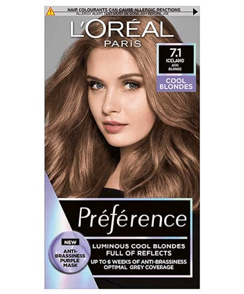 Loreal  Preference Luminous Cool Blondes 7.1 Ash Blonde