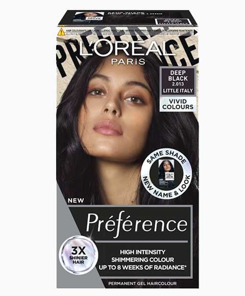 Loreal Preference High Intensity Permanent Gel Hair Colour Deep Black