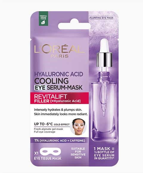 Loreal Revitalift Filler Hyaluronic Acid Cooling Eye Serum Mask