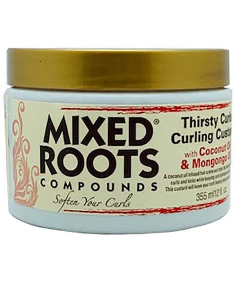 Mixed Roots Compounds Thirsty Curls Curling Custard With Coconut Oil And Mongongo Oil
