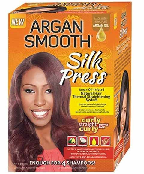 Africas Best Argan Smooth Silk Press Natural Hair Thermal Straightening System