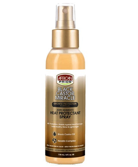 African Pride Black Castor Miracle Heat Protectant Spray